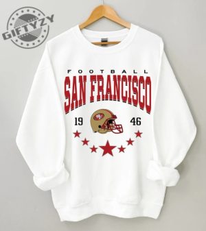 San Francisco Football Shirt Vintage Style San Francisco Football Crewneck Sweatshirt Football Hoodie Sf Football Tshirt Football Gift giftyzy 5