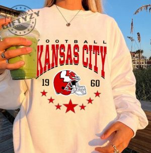 Kansas City Football Shirt Vintage Style Kansas City Football Crewneck Sweatshirt Football Tshirt Kansas City Hoodie Kansas City Fan Gifts giftyzy 5