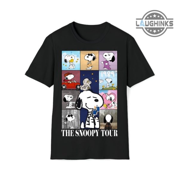 snoopy world tour 2 shirt sweatshirt hoodie mens womens kids the peanuts eras tour shirts cute snoopy taylor version tshirt 1989 concert tour taylor swift laughinks 2