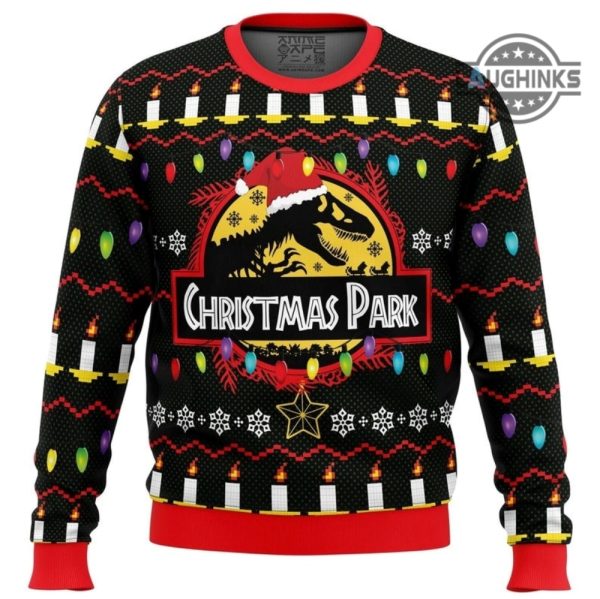 jurassic park christmas sweater all over printed jurassic world artificial wool sweatshirt jurassic park dinosaur xmas gift jurassic park costumes 2023 laughinks 1