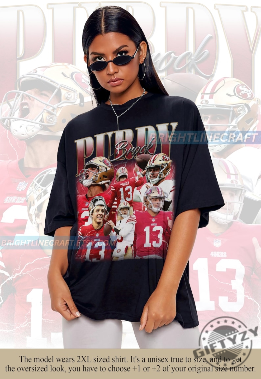 Vintage Brock Purdy Shirt Football Sweatshirt Classic 90S Graphic Tee Unisex Vintage Hoodie Bootleg Gift Retro