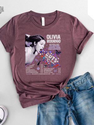 Guts Olivia Track List Shirt Olivia Rodrigo Album Guts Shirt Vampire Shirt Olivia Tour 2023 Guts Aesthetic Shirt Stick Season Olivia Rodrigo Stick Season Lyrics Unique revetee 4