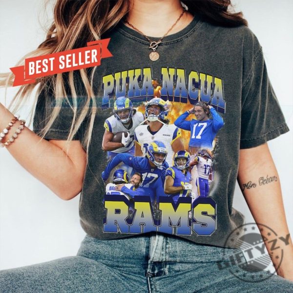 Puka Nacua Los Angeles Football Shirt Unique Hoodie Puka Nukem And Puka Sweatshirt Nacua La Rams Tshirt Collection Outfit giftyzy 3