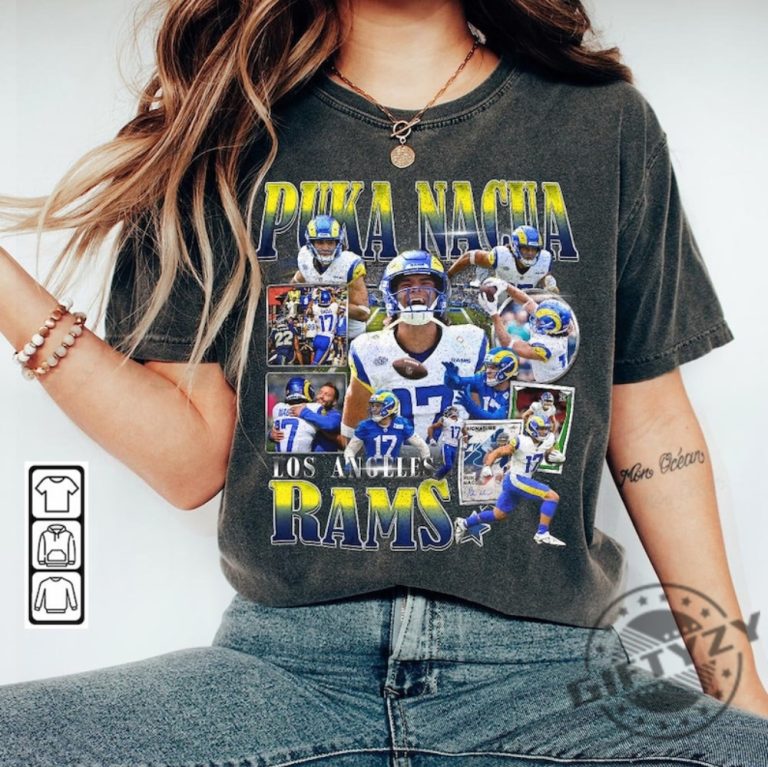 Puka Nacua Los Angeles Football Shirt Rams Football Tshirt Christmas ...