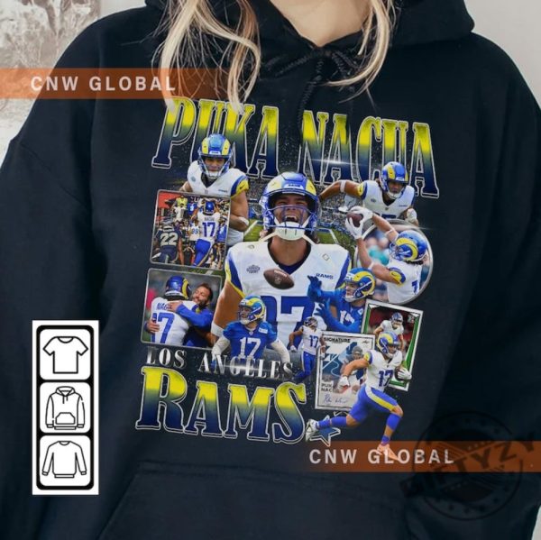 Puka Nacua Los Angeles Football Shirt Rams Football Tshirt Christmas Gift Unisex Sweatshirt Football 90S Vintage Fan Gift giftyzy 5