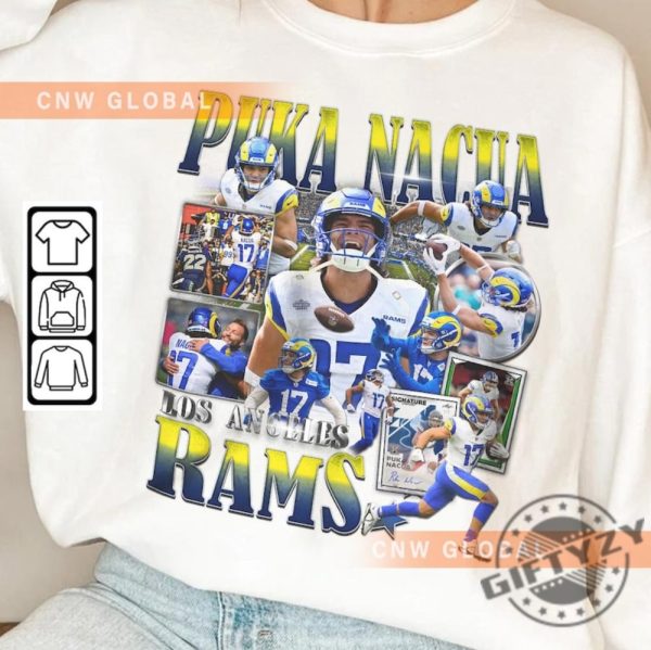 Puka Nacua Los Angeles Football Shirt Rams Football Tshirt Christmas Gift Unisex Sweatshirt Football 90S Vintage Fan Gift giftyzy 7