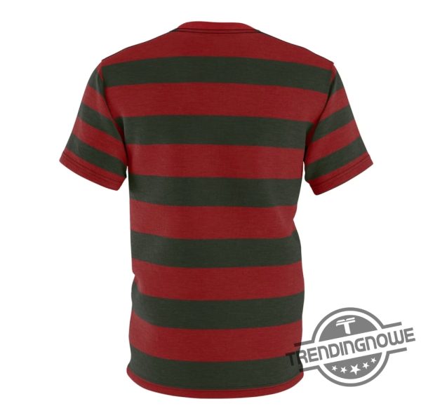 Freddy Krueger Shirt 3D Cosplay Shirt Olive And Red Stripe