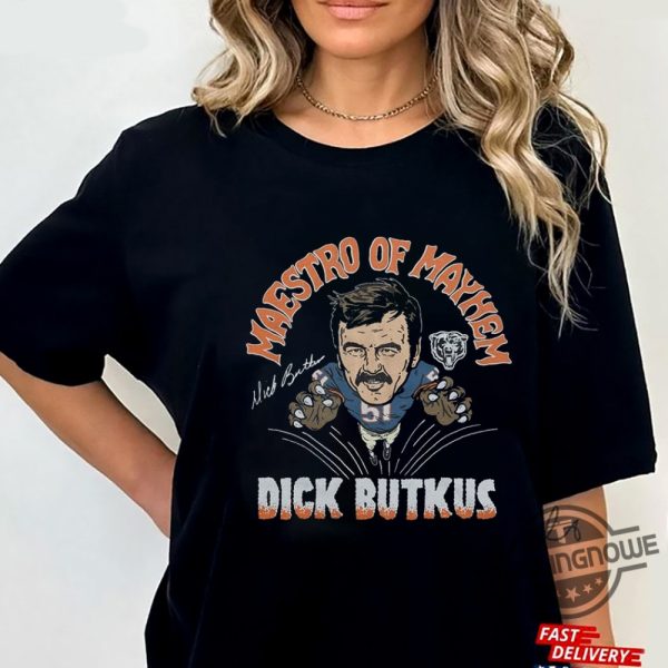 Bears Dick Butkus Maestro Of Mayhem Shirt RIP Dick Butkus Lengend 1942 2023 Shirt RIP Dick Butkus T Shirt trendingnowe.com 3