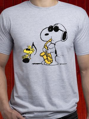 Saxophone Snoopy Tshirt Jazz Snoopy T Shirt Woodstock Tshirt Peanuts Shirt Snoopy Tee Charlie Brown Tshirt Snoopy Christmas Sweatshirt Charlie Brown Shirt Snoopy Shirt Womens revetee 3