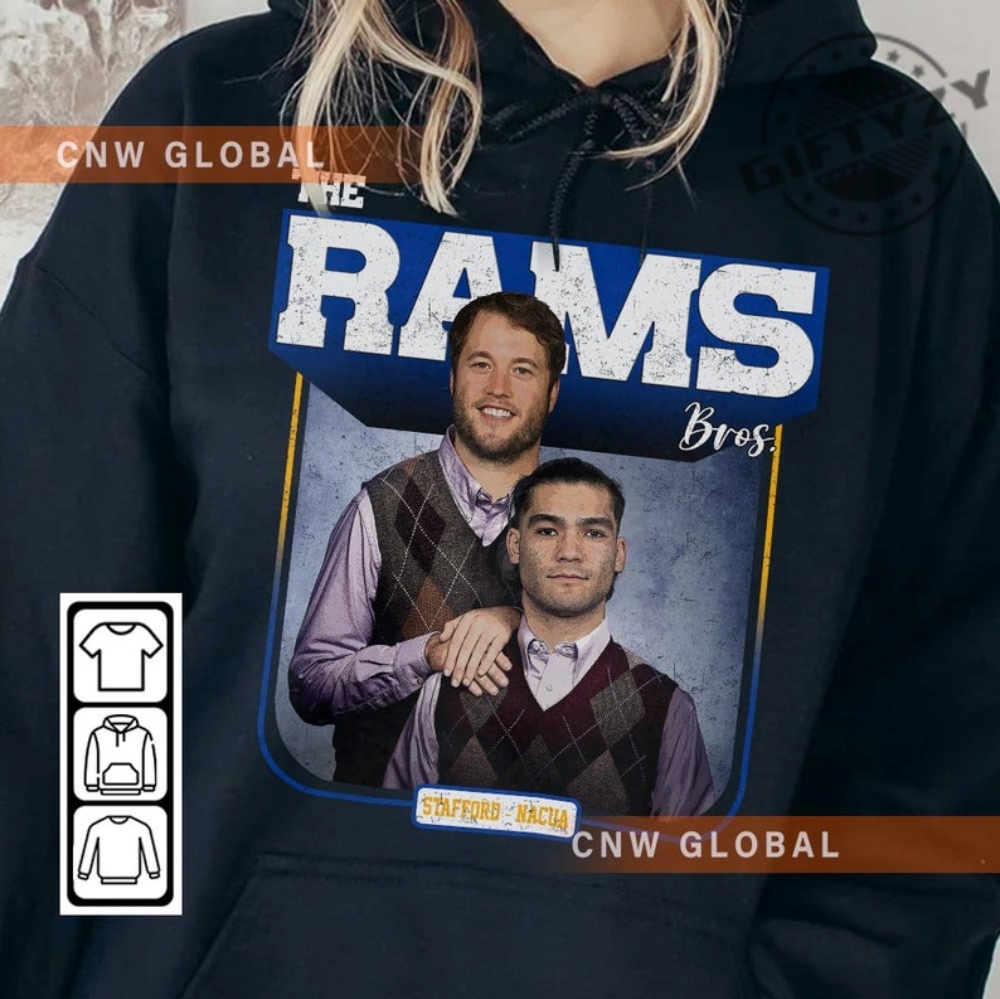 Matthew Stafford Puka Nacua Los Angeles Football Shirt The Rams Bros Funny  Sweatshirt Christmas Gift Hoodie Trending Unisex Tshirt Football Fan 90S  Gift - Giftyzy