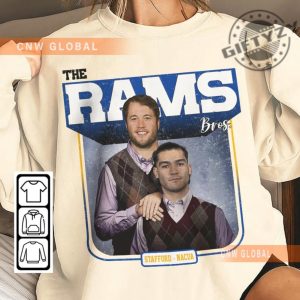 Matthew Stafford Puka Nacua Los Angeles Football Shirt The Rams Bros Funny Sweatshirt Christmas Gift Hoodie Trending Unisex Tshirt Football Fan 90S Gift giftyzy 6
