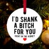 best friend christmas ornament ceramic double sided friendship ornament id shank a bitch for you right in the kidney christmas gift for besties xmas tree decoration laughinks 1