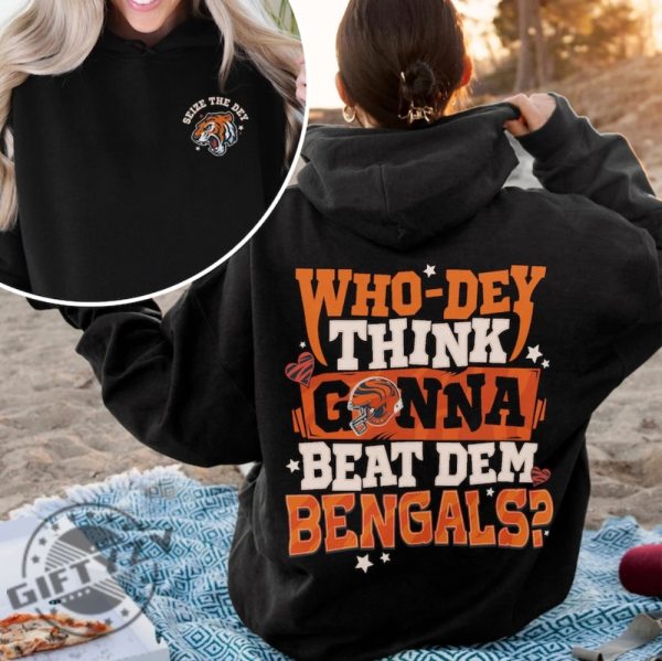 Bengals Shirt Whodey Think Gonna Beat Them Bengals Crewneck Sweatshirt Cincinnati Football Hoodie Cincinnati Fan Pullover Sweater Game Day Pullover Tshirt giftyzy 3