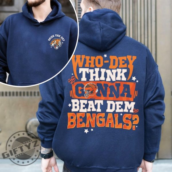 Bengals Shirt Whodey Think Gonna Beat Them Bengals Crewneck Sweatshirt Cincinnati Football Hoodie Cincinnati Fan Pullover Sweater Game Day Pullover Tshirt giftyzy 4