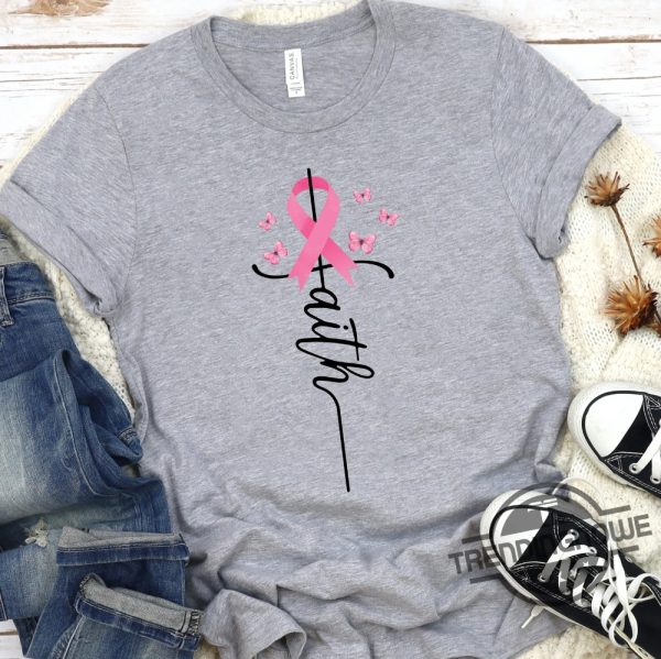 Faith Breast Cancer Shirt Support Breast Cancer Tshirt Breast Cancer Warrior Shirt Cancer Awareness Tshirt Cancer Warrior Shirt trendingnowe 2