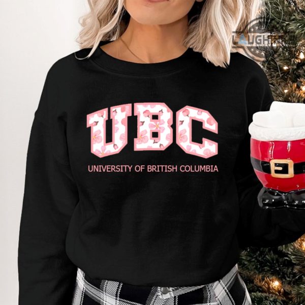ubc cherry blossom hoodie sweatshirt tshirt long sleeve shirts mens womens the university of british columbia crew neck t shirt sweater 2023 laughinks 2