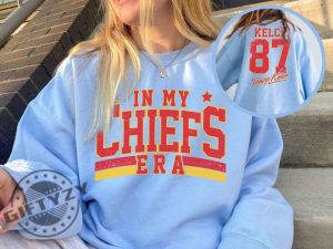 In My Chiefs Era Shirt Vintage Travis Kelce Tshirt America Football Sweatshirt Football Fan Gifts Trending Hoodie Travis Kelce The Eras Tour Shirt giftyzy 4