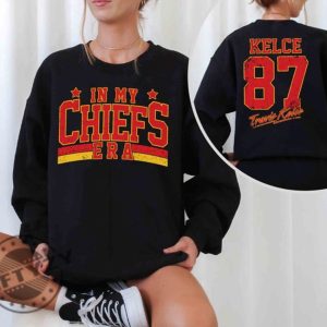 In My Chiefs Era Shirt Vintage Travis Kelce Tshirt America Football Sweatshirt Football Fan Gifts Trending Hoodie Travis Kelce The Eras Tour Shirt giftyzy 5
