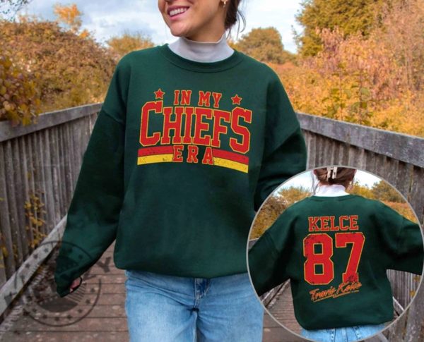 In My Chiefs Era Shirt Vintage Travis Kelce Tshirt America Football Sweatshirt Football Fan Gifts Trending Hoodie Travis Kelce The Eras Tour Shirt giftyzy 6