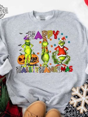 Halloween Thanksgiving Christmas Shirt Happy Hallothanksmas Sweatshirts Canadian Thanksgiving Funny Thanksgiving Shirts Boys Thanksgiving Shirt Hallothanksmas Shirt New revetee 3