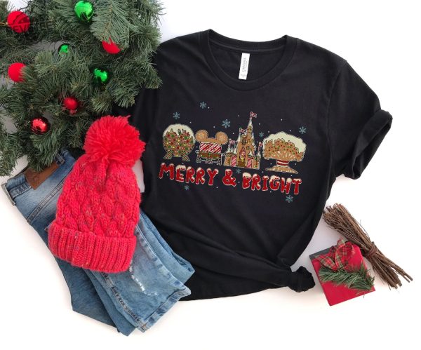 Disney Epcot Christmas Shirt Merry And Bright Shirt Mickey Mouse First Birthday Shirt Mickey Mouse Tshirt Mickey Mouse Costume Mickey Mouse Sweatshirt Mickey Christmas Shirt revetee 4