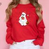 Ghost Santa Sweatshirt Christmas Ghost Gift Christmas Sweatshirt Christmas Ghost Ghost Santa Christmas Gift Ideas Funny Christmas Sweatshirt Unique revetee 1