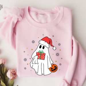 Ghost Santa Sweatshirt Christmas Ghost Gift Christmas Sweatshirt Christmas Ghost Ghost Santa Christmas Gift Ideas Funny Christmas Sweatshirt Unique revetee 2