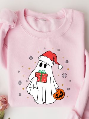 Ghost Santa Sweatshirt Christmas Ghost Gift Christmas Sweatshirt Christmas Ghost Ghost Santa Christmas Gift Ideas Funny Christmas Sweatshirt Unique revetee 2