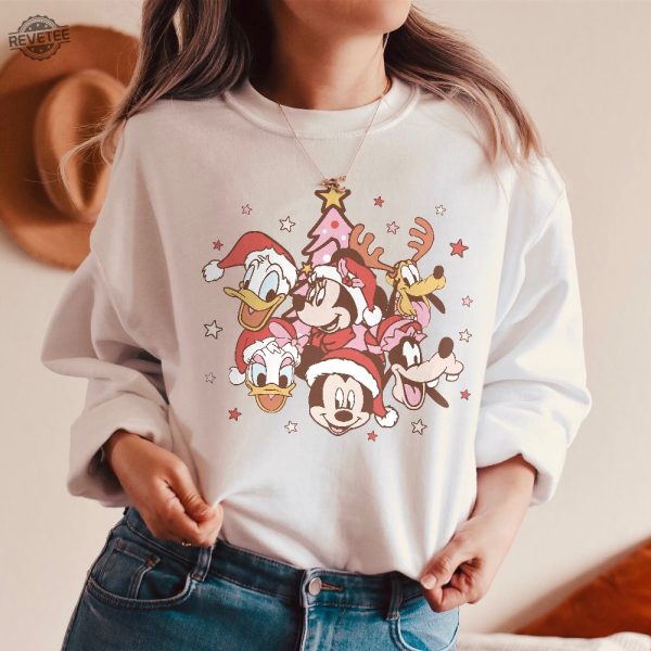 Vintage Mickey And Friends Christmas Sweatshirt Mickey Mouse First Birthday Shirt Mickey Mouse Tshirt Mickey Mouse Costume Mickey Mouse Sweatshirt Mickey Christmas Shirt revetee 2