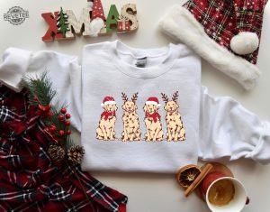 Christmas Dog Sweatshirt Christmas Golden Retriever Shirt Dog Christmas Sweatshirt Christmas Sweater Christmas Shirt Christmas Gift Hoodie Sweatshirt Unique revetee 3