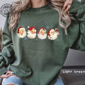 Retro Santa Claus Shirt Cheerful Santa Shirt Santa Merry Christmas Shirt Funny Christmas Shirt Santa Claus Shirt Hoodie Sweatshirt Long Sleeve Shirt Unique revetee 5