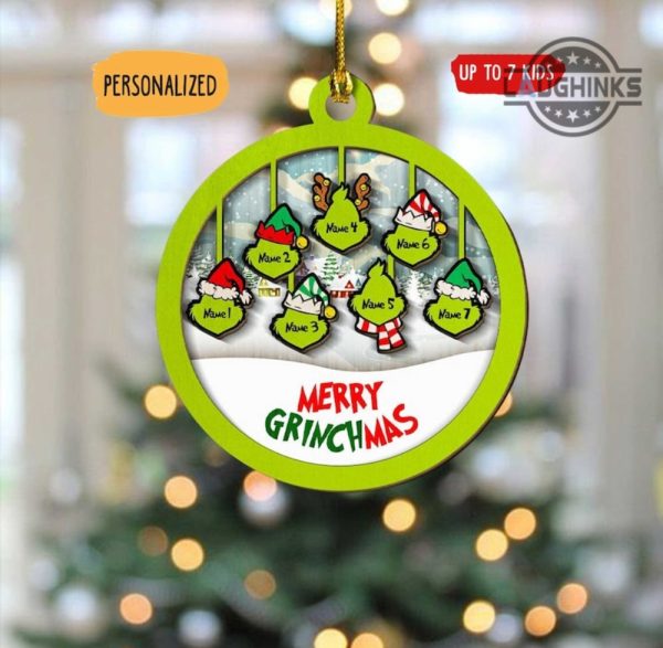 grinch family ornament wooden grinch christmas ornaments personalized funny grinch faces merry grinchmas xmas tree decorations grinch hand with ornament laughinks 3