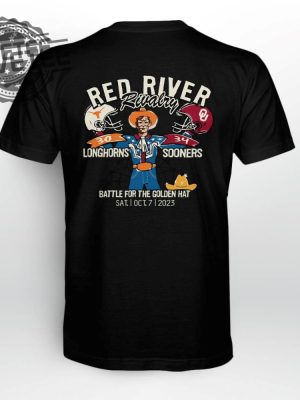 Oklahoma Sooners Vs. Texas Longhorns Comfort Wash 2023 Red River Rivalry Score Tshirt Lana Del Rey Oklahoma Sooners Unique revetee 3