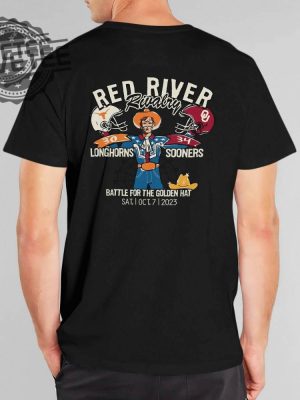 Oklahoma Sooners Vs. Texas Longhorns Comfort Wash 2023 Red River Rivalry Score Tshirt Lana Del Rey Oklahoma Sooners Unique revetee 4