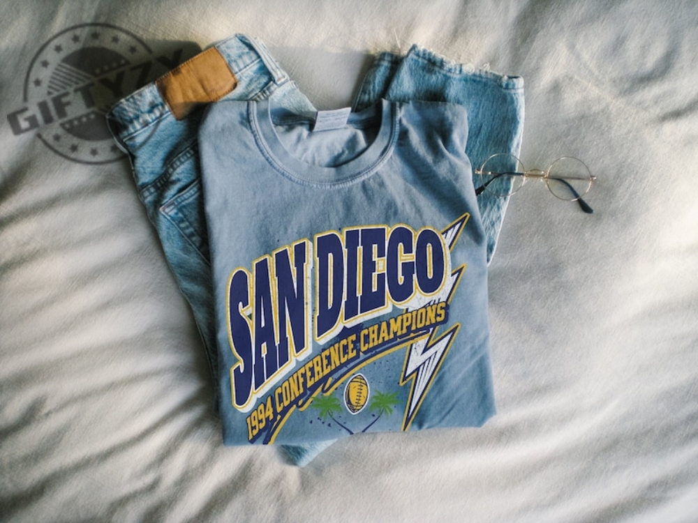 San Diego Football Vintage Shirt Trending Tshirt Gameday Apparel Sweatshirt Justin Herbert Hoodie Chargers Football Shirt