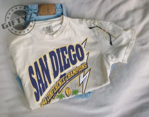 San Diego Football Vintage Shirt Trending Tshirt Gameday Apparel Sweatshirt Justin Herbert Hoodie Chargers Football Shirt giftyzy 2