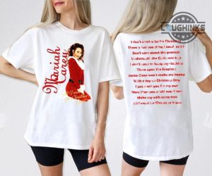 mariah carey christmas shirt sweatshirt hoodie mens womens kids red mariah carey christmas concert tour shirts all i want for xmas is you funny double sided tshirt laughinks 1 1