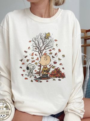 Fall Snoopy Sweatshirt Halloween Unisex Shirt Snoopy Autumn Leaves Pumpkin Sweatshirt Snoopy Christmas Shirt Peanuts Hoodie Snoopy Joe Cool Joe Cool Snoopy revetee 3