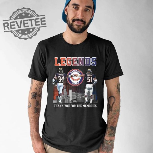 Payton Butkus Chicago Bears Legends Thank You For The Memories Shirt Unique revetee 1