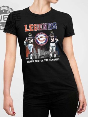 Payton Butkus Chicago Bears Legends Thank You For The Memories Shirt Unique revetee 2