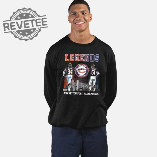 Payton Butkus Chicago Bears Legends Thank You For The Memories Shirt Unique revetee 3