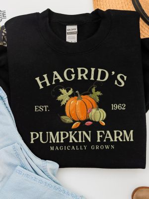 Hagrids Pumpkin Patch Sweatshirt Pumpkin Patch Shirt Fall Sweatshirt Hp Fan Gift Potterhead Gift Wizard Tee Fall Shirt Halloween Tee revetee 4