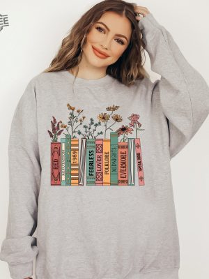 Albums As Books Sweatshirt Trendy Aesthetic For Book Lovers Crewneck Sweater Taylor Swift Folklore Shirt Taylor Swift Chiefs Shirt Taylor Swift T Shirt Ideas Taylor Swift Red T Shirt revetee 4