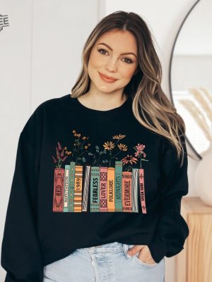 Albums As Books Sweatshirt Trendy Aesthetic For Book Lovers Crewneck Sweater Taylor Swift Folklore Shirt Taylor Swift Chiefs Shirt Taylor Swift T Shirt Ideas Taylor Swift Red T Shirt revetee 5