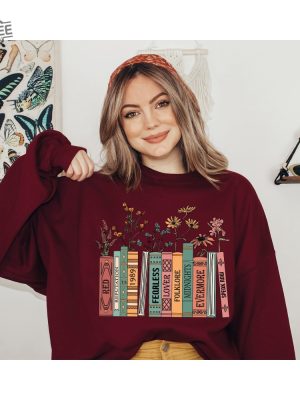 Albums As Books Sweatshirt Trendy Aesthetic For Book Lovers Crewneck Sweater Taylor Swift Folklore Shirt Taylor Swift Chiefs Shirt Taylor Swift T Shirt Ideas Taylor Swift Red T Shirt revetee 7