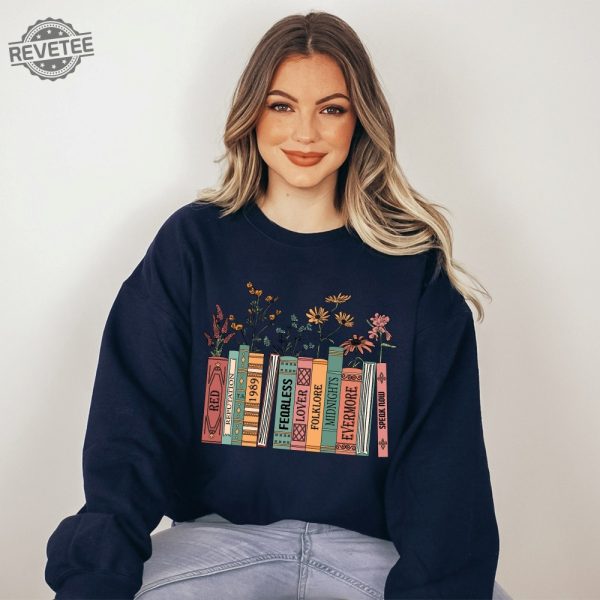 Albums As Books Sweatshirt Trendy Aesthetic For Book Lovers Crewneck Sweater Taylor Swift Folklore Shirt Taylor Swift Chiefs Shirt Taylor Swift T Shirt Ideas Taylor Swift Red T Shirt revetee 9