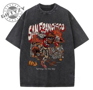 Nfl San Francisco 49Ers Skull Printed Shirt Cosplay The Bay Tshirt Gift For Football Fan Hoodie San Francisco 49Ers Football Sweatshirt Trending Shirt giftyzy 3