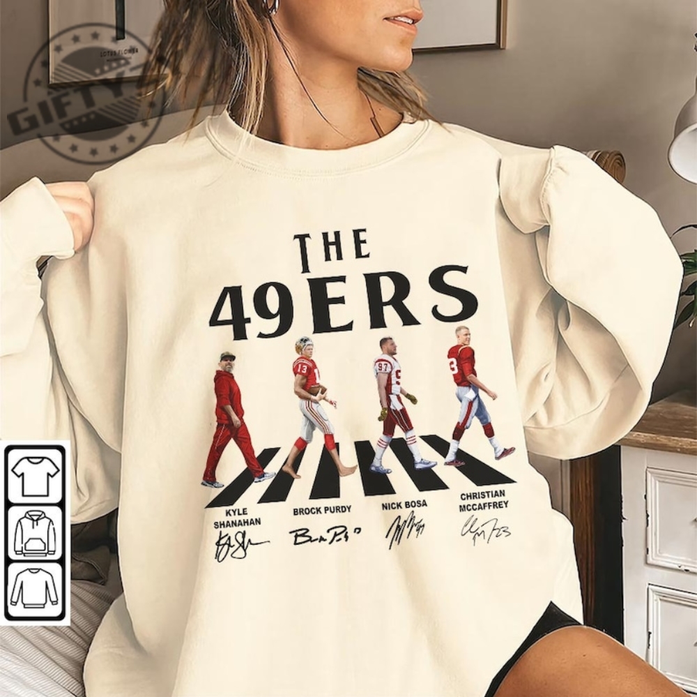 49ers Walking Abbey Road Signatures Shirt, hoodie, sweater, long sleeve and  tank top