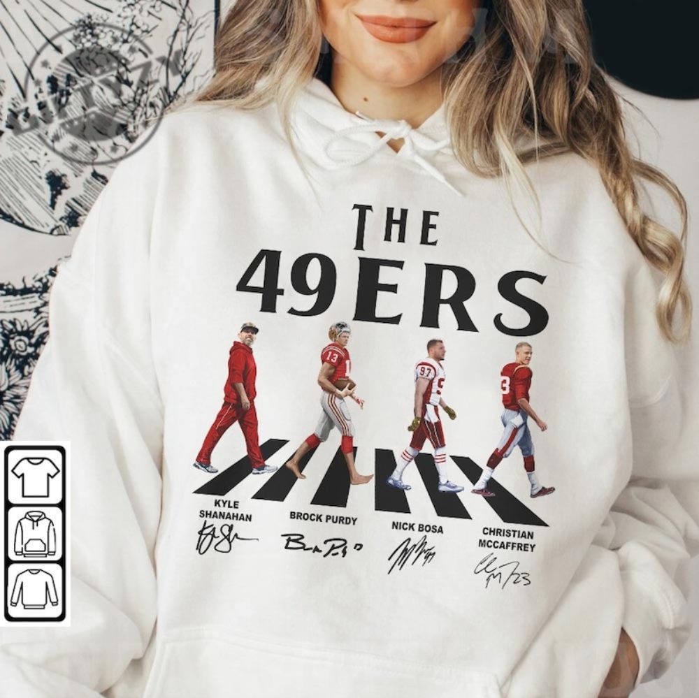 49ers Walking Abbey Road Signatures Shirt, hoodie, sweater, long sleeve and  tank top