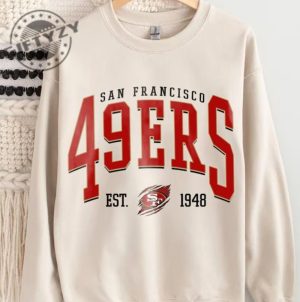 San Francisco Football Sweatshirt Vintage Style San Francisco Football Tshirt Football Hoodie Niners Sweater Football Fan Gifts Shirt giftyzy 3